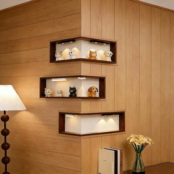 CornerLux™ LED Art Shelf