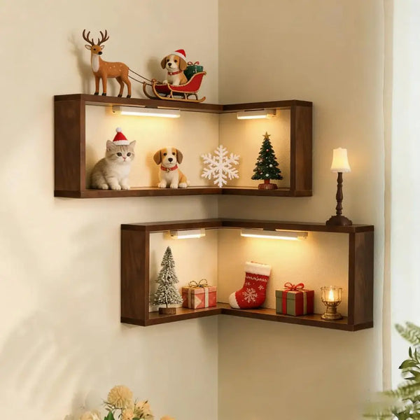 CornerLux™ LED Art Shelf