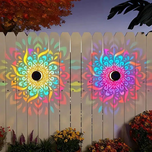 Colorful Solar Mandala Wall Lights